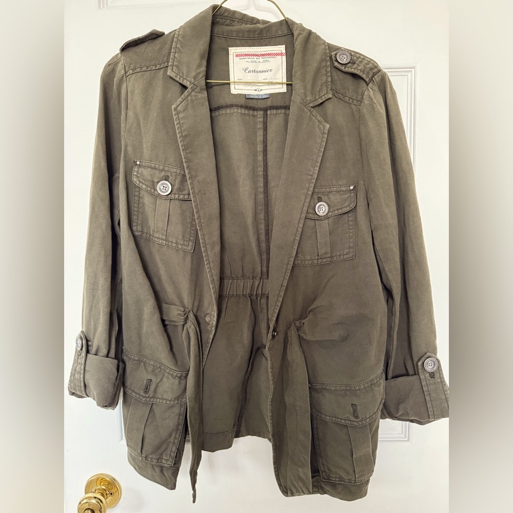 Women's Olive Military Jacket, Size 12